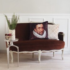 Vintage Sofa Sitzbank weiß braun Barock Rokoko Couch 2 Sitzer Louis Philippe