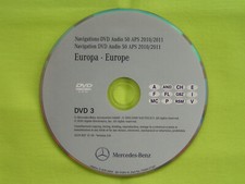 DVD NAVIGATION MERCEDES BENZ AUDIO 50 APS ALPEN ITALIEN 2011 A B E GL M R TÜRKIS