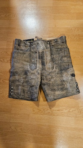 Kurze antik trachten lederhose - kurze,