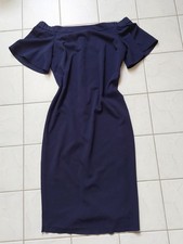 ASOS Damen Etuikleid Midikleid Kleid Dunkelblau festlich elegant DE 42 UK 14