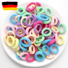50x Mini Haargummi Haarband Bunt Zopfgummi Haargummis Kinder elastisch Damen