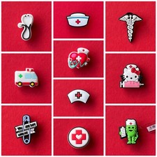 Schuhstecker/Shoe Charms MEDIZIN/ARZT/KRANKENSCHWESTER/PFLEGER/NURSE/STETHOSKOP