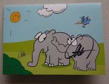 Otto Waalkes Original Autogramm signiert Comedian Komiker Klappkarte Ottifanten