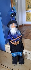 große vintage Marionette:Zauberer-Merlin 120cm