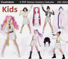 Halloween Kinder KPop Demon Hunters Rumi Zoey Mira Kostüm Cosplay Fancy Kleid