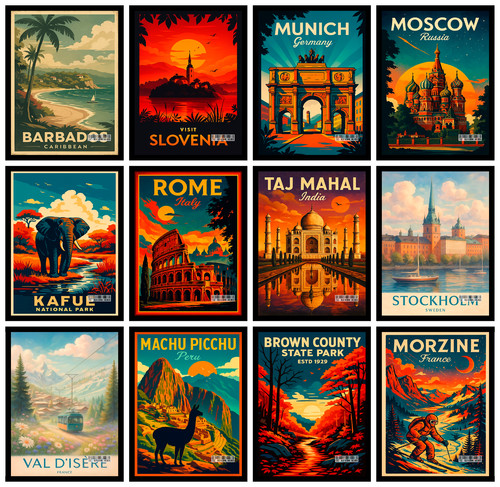 Iconic world cities poster - iconic,