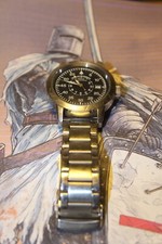 Uhr MUEHLE Nautische Instrumente, Armbanduhr, original, Stahlarmband  nicht orig