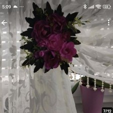 5 Stuck Vorhanghalter künstliche Dekorative Kunstblumen Ornament 