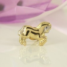 Niedlicher kleiner Ohrstecker Einzelohrstecker Pferd 333 Gelbgold 8K ohne Besatz