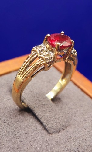 Ring gold granat - 9,