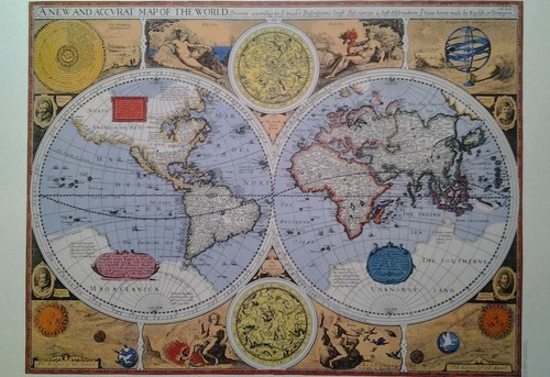 Historische weltkarte von 1626 - weltkarte,