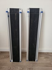 Teleskoprampe Alurampe Rollstuhl Rollstuhlrampe mit Anti-Rutsch 1 Paar