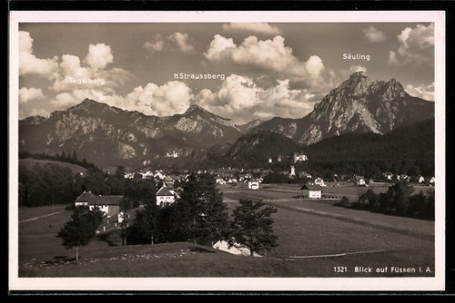 Füssen teilansicht - füssen, a.,