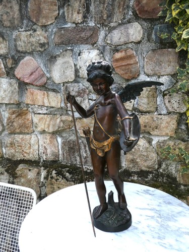 Echte bronze engel - bronze, putto