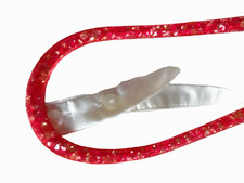 Damen Modeschmuck Halskette kurz rot viele Zirkonia Steine Mode Schmuck Kette