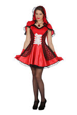 Kleid Rotkäppchen 2-teilig Kleid mit Kappe Karneval Fasching Kostüm Damen 