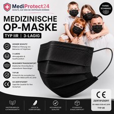 Medizinische OP-Maske Schwarz