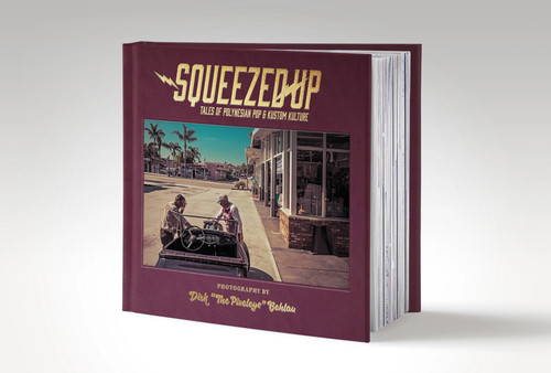Squeezed the book - squeezed, "the
