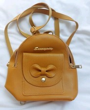 Mini Rucksack Umhängetasche Handtasche senfgelb kawaii Schleife