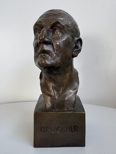 Büste anton bruckner bronze - büste, (bronze