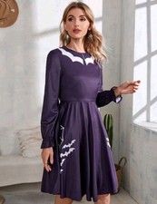 Halloween Kleid *NEU* Fledermaus Schößchenärmel Kostüm Damen Gr. 38