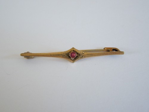 Brosche goldfarben stein pink - goldfarben,