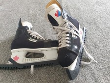 Bauer Pro Team 25 Schlittschuhe UK Größe 7 Vintage Schlittschuhe 270 Mondo 