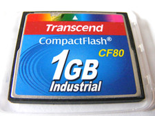 ... 1GB Compact Flash Card CF80 Industrial ( 1 GB CF Karte ) TRANSCEND gebraucht