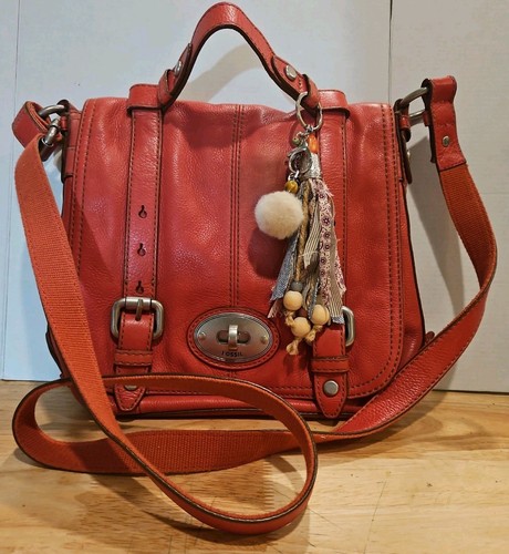 Fossil pebble leather saddle - fossil,