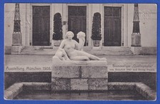 Bayern 1908 Privatganzsache Ausstellung München Brunnenfigur Quellnymphe