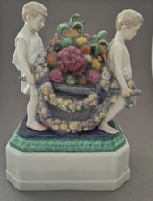 Große Jugendstil Figurengruppe Karl Ens Volkstedt 1900-1920 30 cm Tafelaufsatz