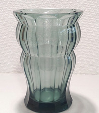 Art Deco Glasvase 10eckig in
