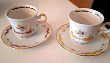 2 SAMMELTASSEN-ESPRESSO-MOKKA-GEDECK-TASSE-PORZELLAN - MITTERTEICH BAVARIA