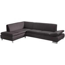 Max Winzer | Terrence | Ecksofa links mit Sofa 2,5-Sitzer rechts | braun | Kunst