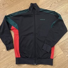 Adidas Stehkragen Jacke M Schwarz Grün Rot Retro