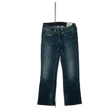 Pepe Jeans Banji Wmn Stretch Hose straight leg low waist W26 L30 used blau NEU