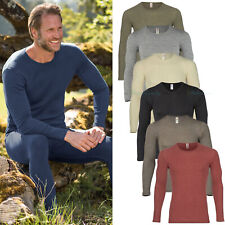 ENGEL Herren Langarm Shirt Unterhemd bio Wolle Seide Funktionswäsche Schurwolle