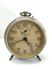 Alter antik Mauthe Wecker mechanisch Tischuhr Reisewecker Antiquität #6730