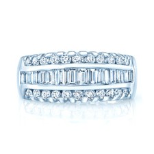 Baguette Runde Diamant Band