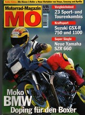 Zeitschrift MO Motorrad #8 von 1995 BMW Boxer Moko Yamaha SZR Suzuki GSX
