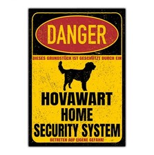 Hovawart Schild Danger