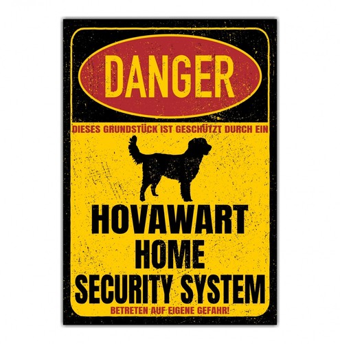 Hovawart schild danger - hovawart,