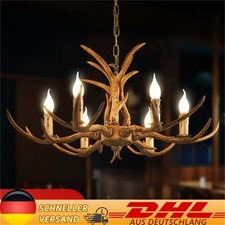 6 Hirschgeweih Kronleuchter