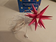 Herrnhuter Stern Magenta weiß gebraucht