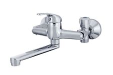 Wandbatterie Küche/Waschtisch Schwenkauslauf Spültischarmatur mit Geräteventil