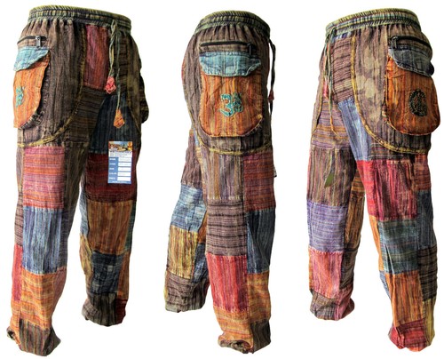 Patchwork peace baba baggy - patchwork,