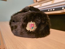 Ungarn Polizei Mütze Usanka Wintermütze Uniform Offizier Schirmmütze