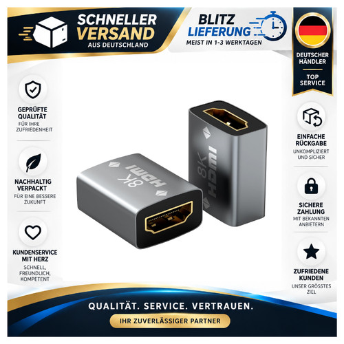 Hdmi adapter kupplung 60hz - 8k,