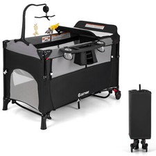 Reisebett 5 in 1 Babybett 4-stufig verstellbar bis 30kg Kinderbett 125x65x78cm