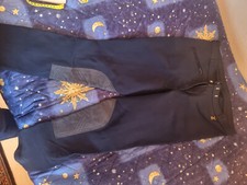 neuwertige dunkelblaue Damenreithose von Golden Dress in Gr. 48